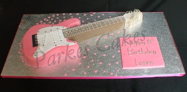 guitar birthday cake